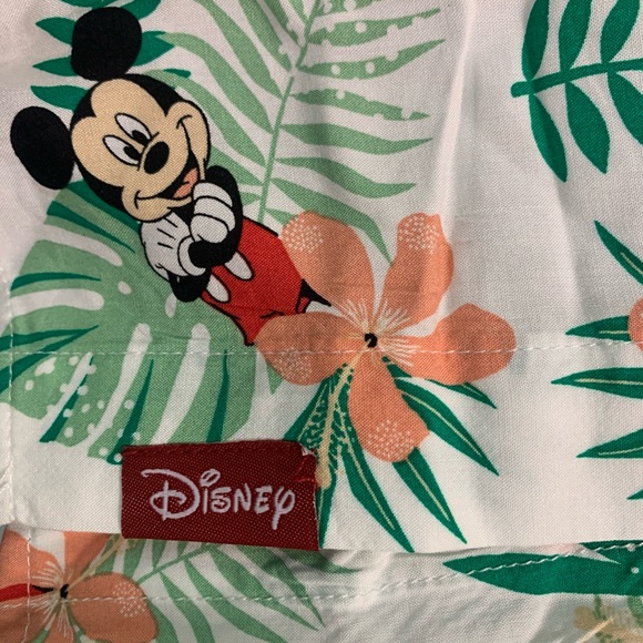 Disney Mickey Mouse Minnie Mouse Hawaiian Button Down Shirt Adult Women’s X-L - Picture 6 of 11